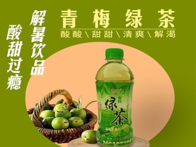 青梅绿茶茶饮料500ml*15瓶箱装批发厂家直发